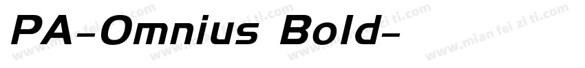 PA-Omnius Bold字体转换